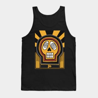 The Scream in Blue and Gold Tank Top